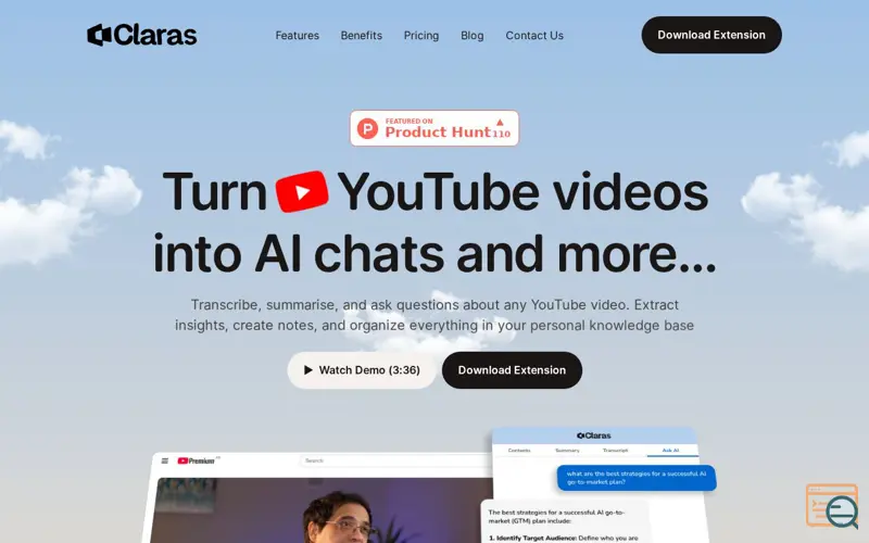 Screenshot of Claras