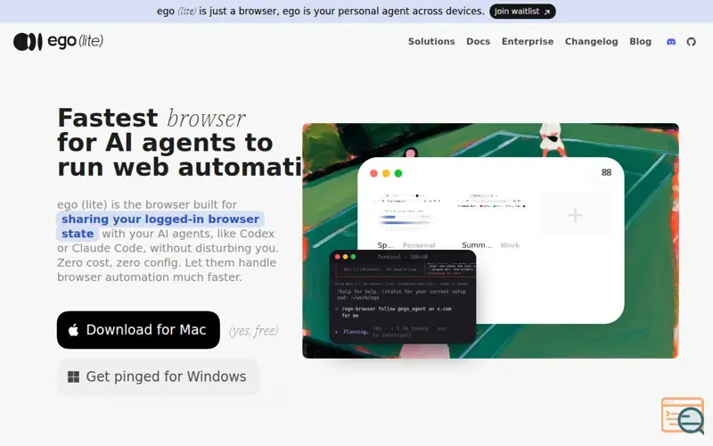 Screenshot of Ego lite