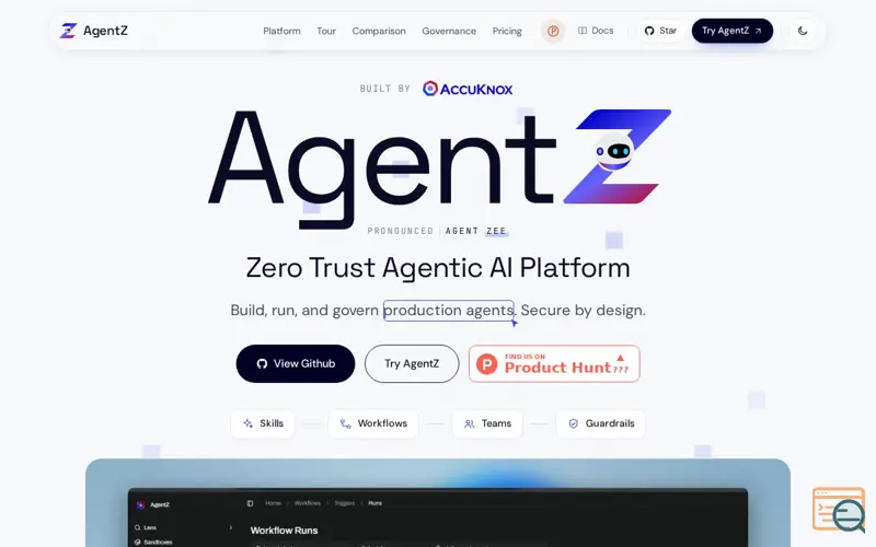 Screenshot of AgentZ