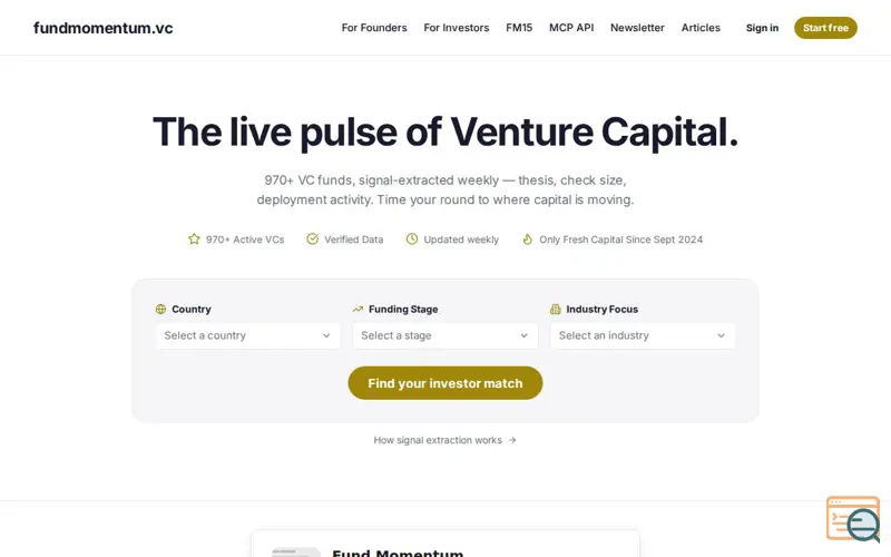 Screenshot of Fund Momentum
