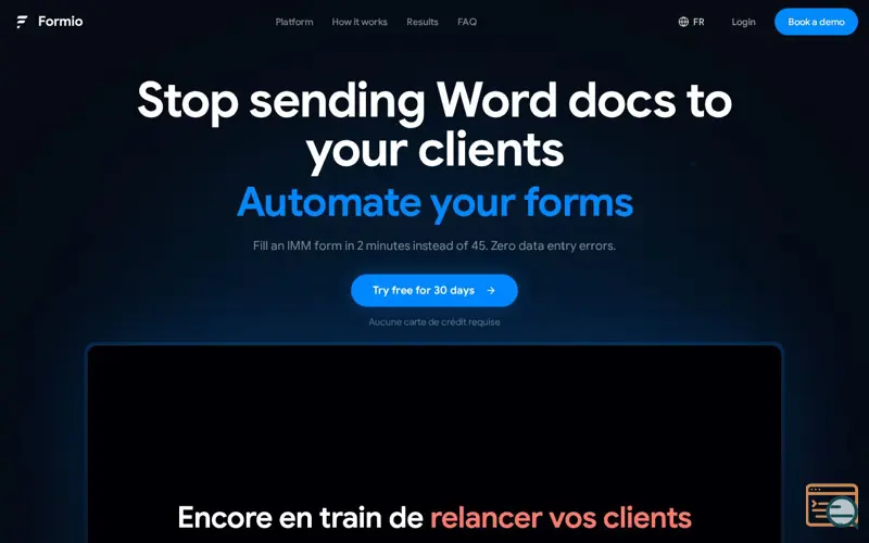 Screenshot of Formio