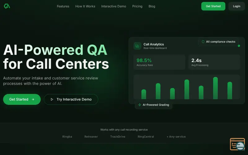 Screenshot of CallAnalyze.ai