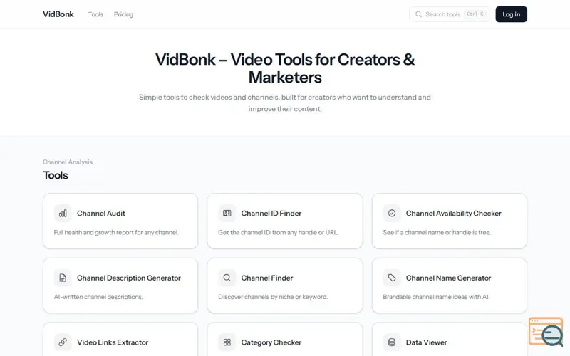 Screenshot of VidBonk