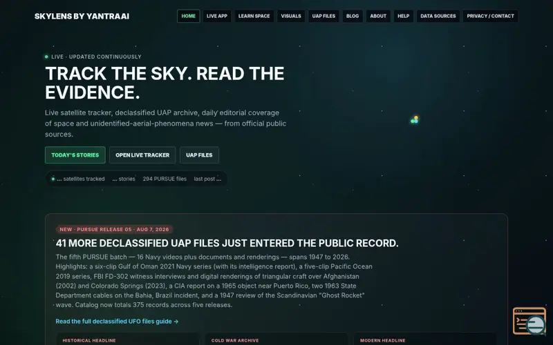 Screenshot of Skylens