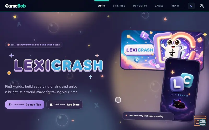 Screenshot of LexiCrash