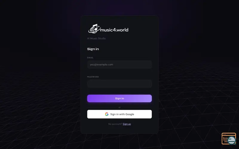 Screenshot of music4.world