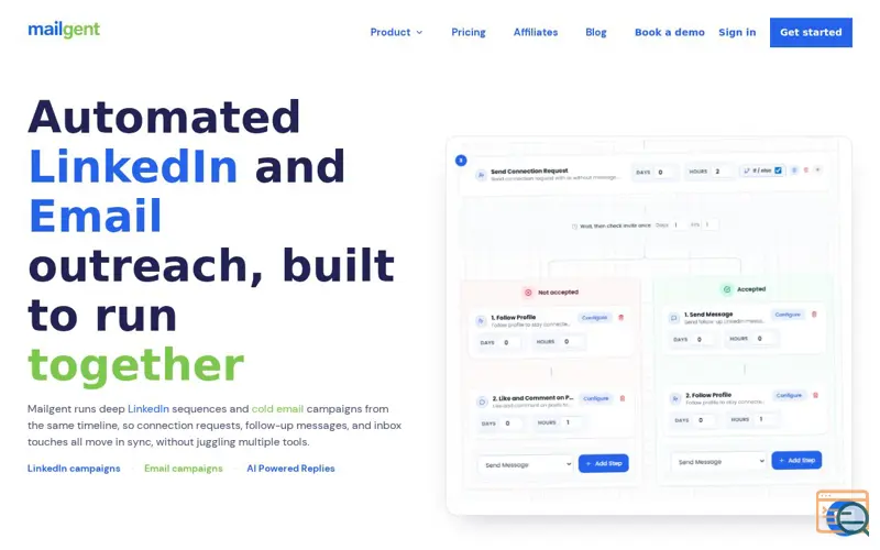 Screenshot of Mailgent