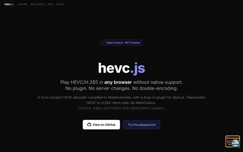 Screenshot of Hevc.js