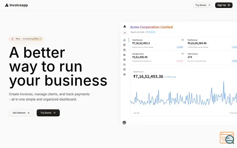 Screenshot of Invoiceapp