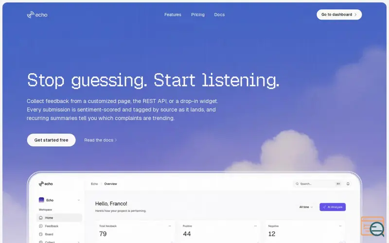 Screenshot of Echo
