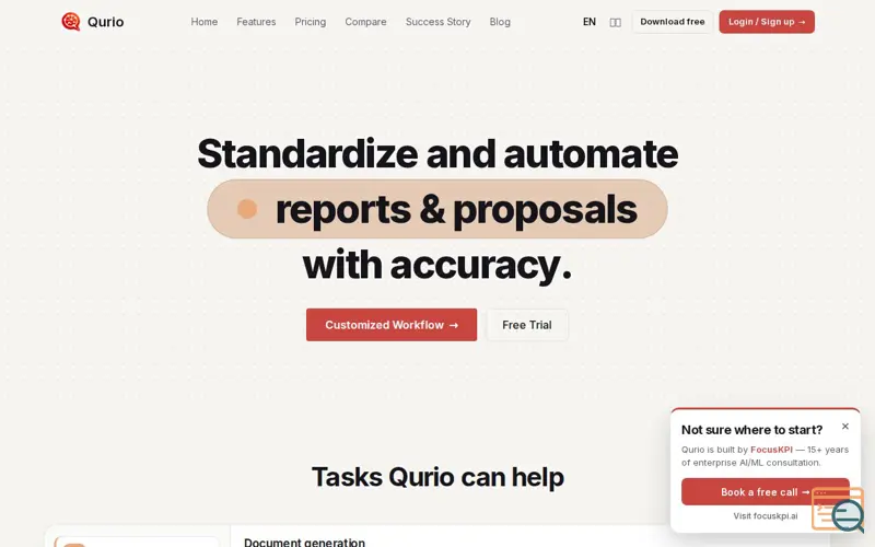 Screenshot of Qurio