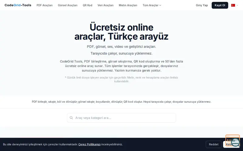 Screenshot of CodeGrid Tools