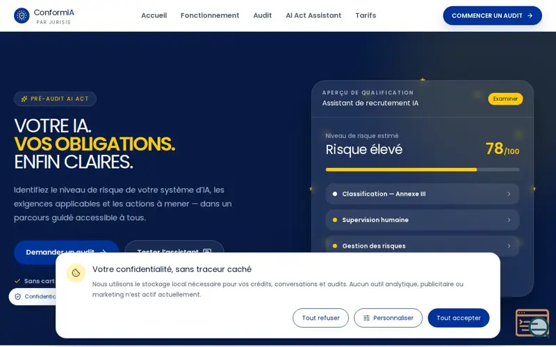 Screenshot of ConformIA