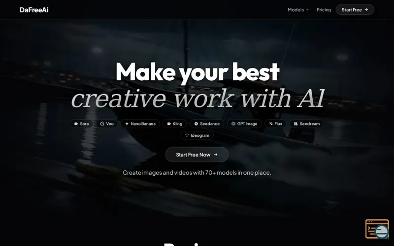 Screenshot of DaFreeAi