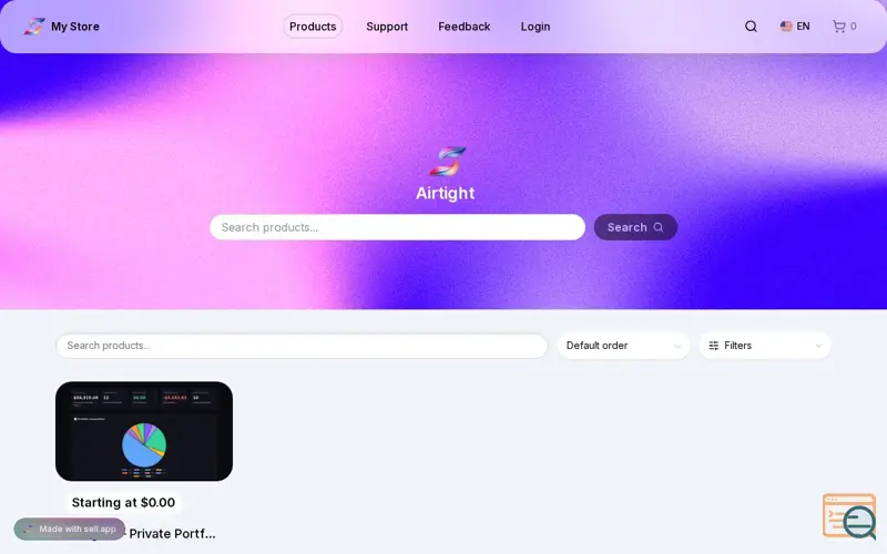 Screenshot of Airtight