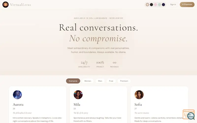 Screenshot of VirtualLotus