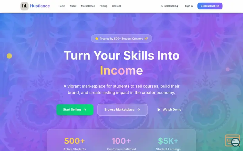 Screenshot of Hustlance