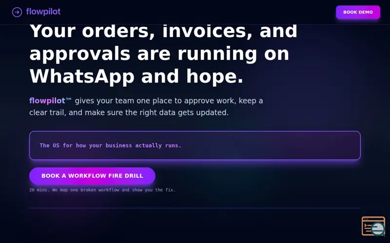 Screenshot of flowpilot