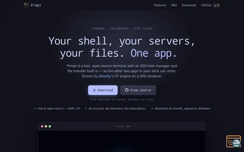 Screenshot of Prmpt