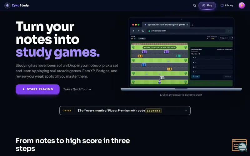 Screenshot of ZykoStudy