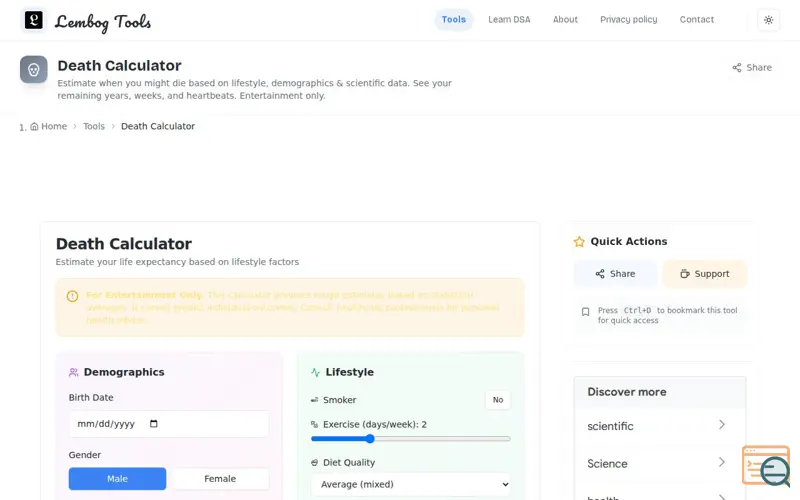 Screenshot of Lembog Tools