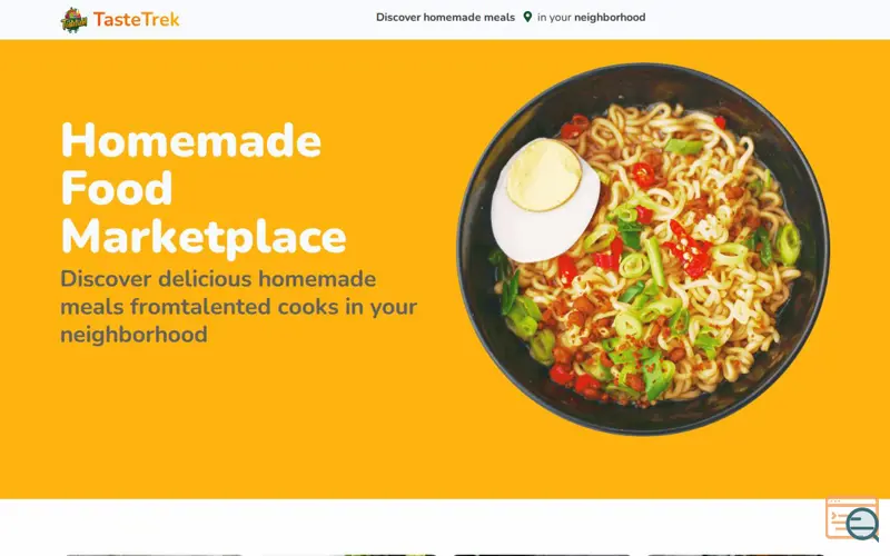 Screenshot of TasteTrek