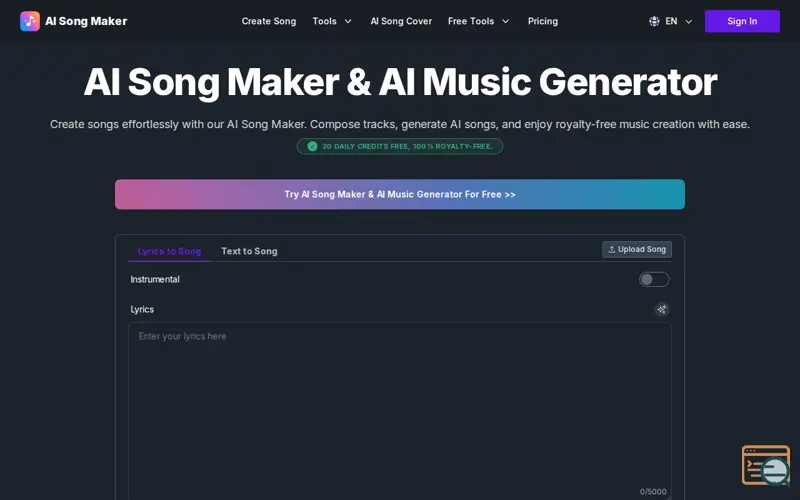 Screenshot of AI Song Maker V3: AI Singer & AI MV