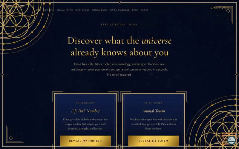Screenshot of Âme & Lumière