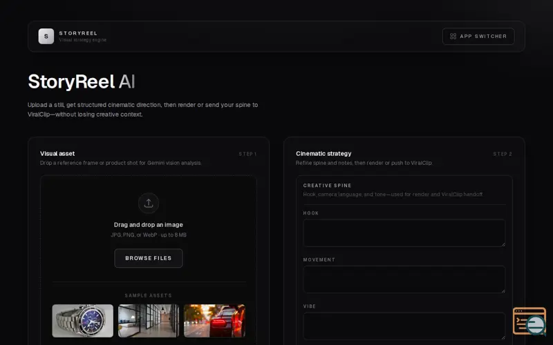 Screenshot of StoryReel AI