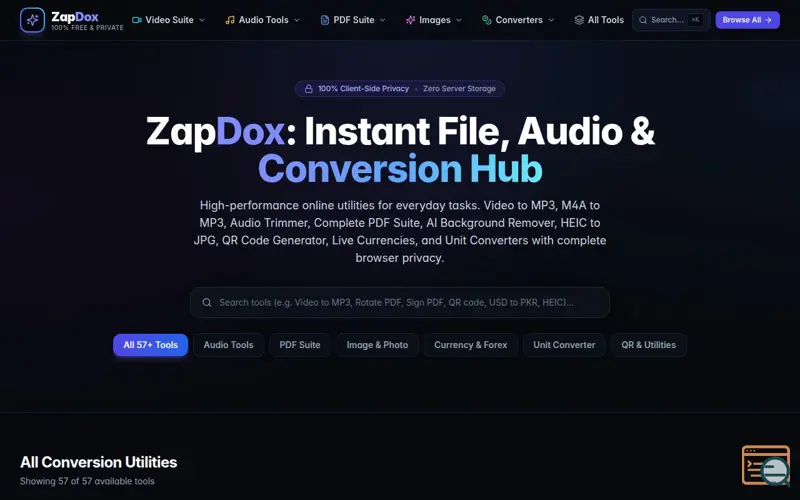 Screenshot of Zapdox