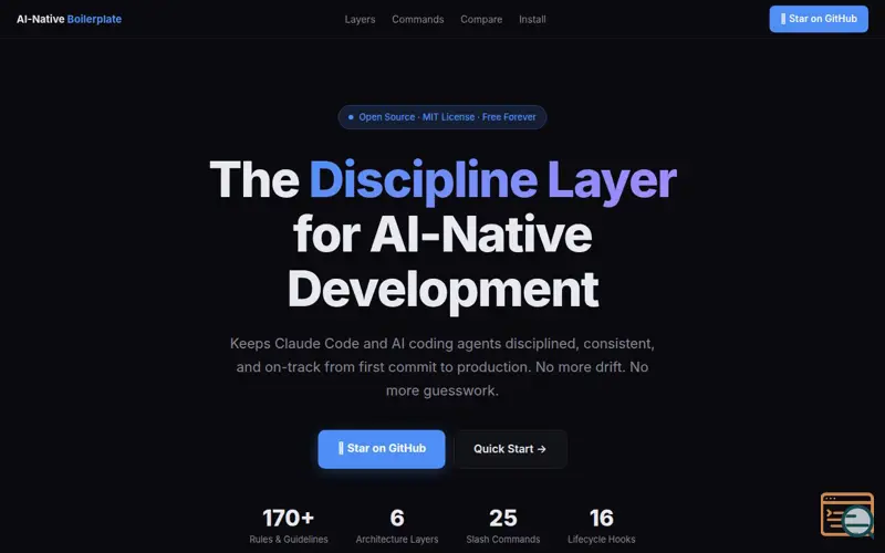 Screenshot of AI-Native Boilerplate