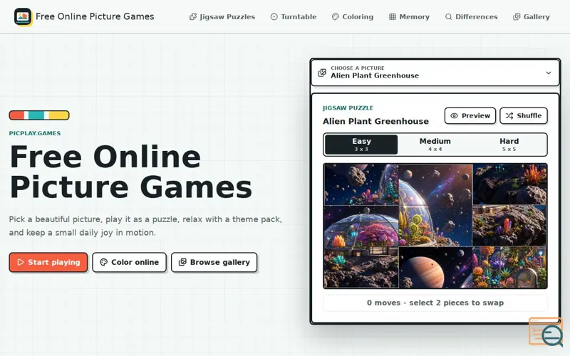 Screenshot of Free Online Picture Games
