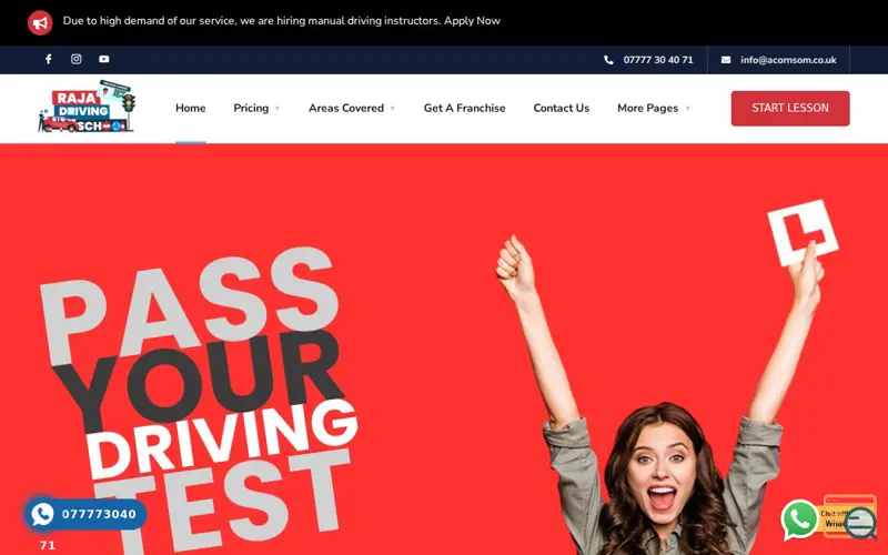 Screenshot of Raja Driving School