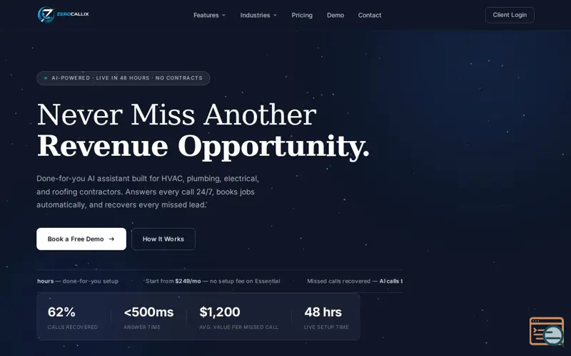 Screenshot of ZeroCallix