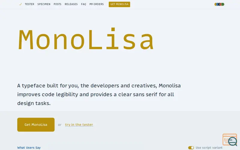 Screenshot of MonoLisa v3