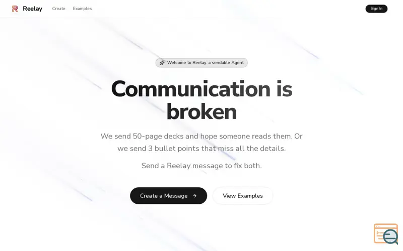 Screenshot of Reelay