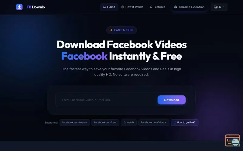 Screenshot of FB Downlo