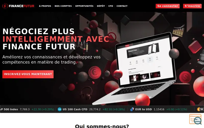 Screenshot of Finance Futur, a launch using Mailcheck