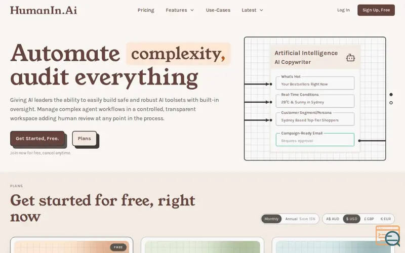 Screenshot of HumanIn.Ai
