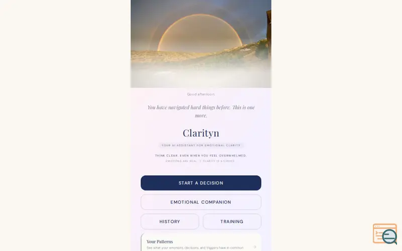 Screenshot of Clarityn — AI Assistant