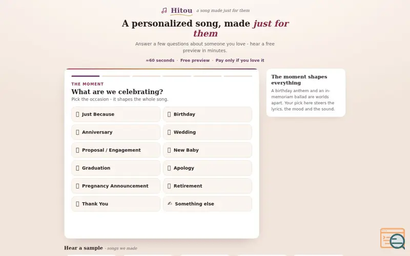 Screenshot of Hitou — A Song Made Just for Them