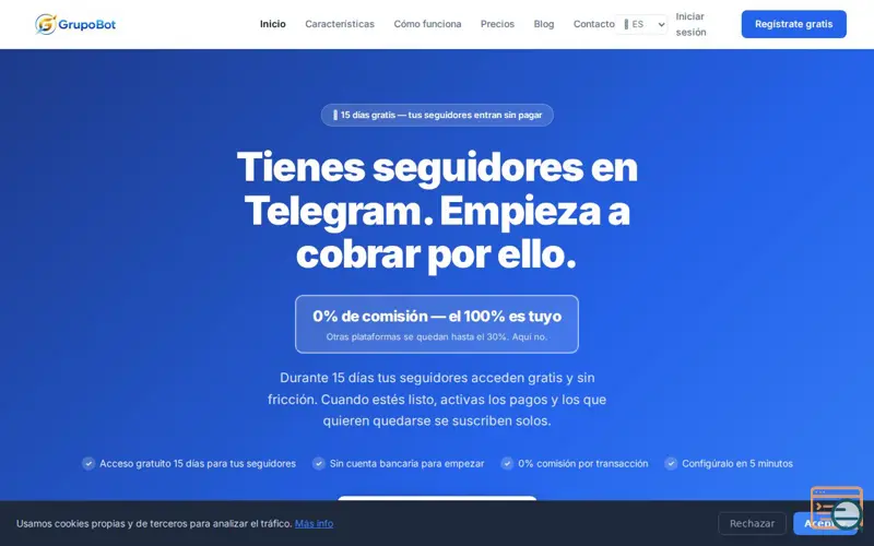 Screenshot of GrupoBot