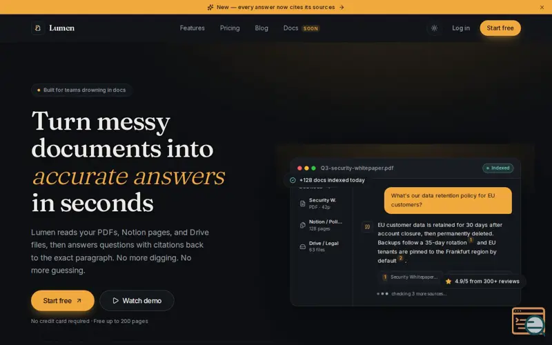 Screenshot of Lumen