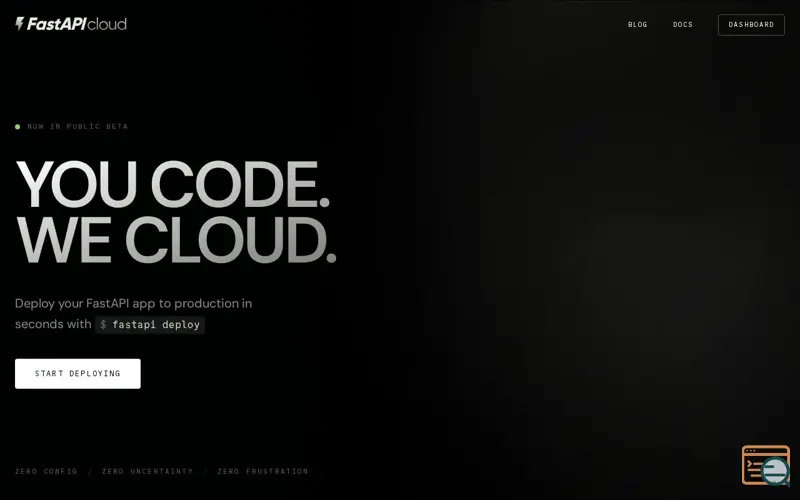 Screenshot of Fastapicloud