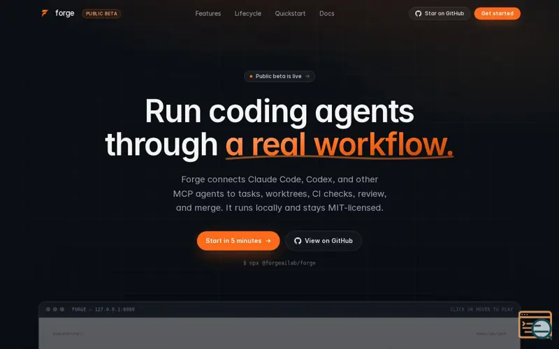 Screenshot of Forge