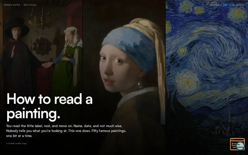 Screenshot of How to read a painting 
