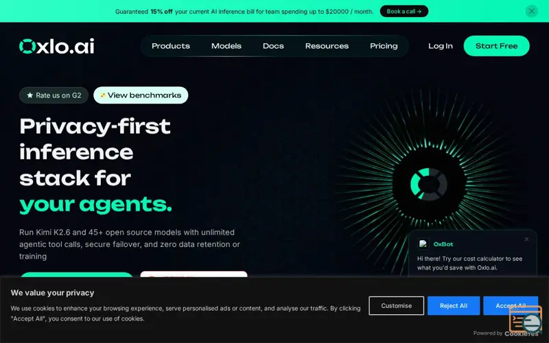 Screenshot of Oxlo.ai