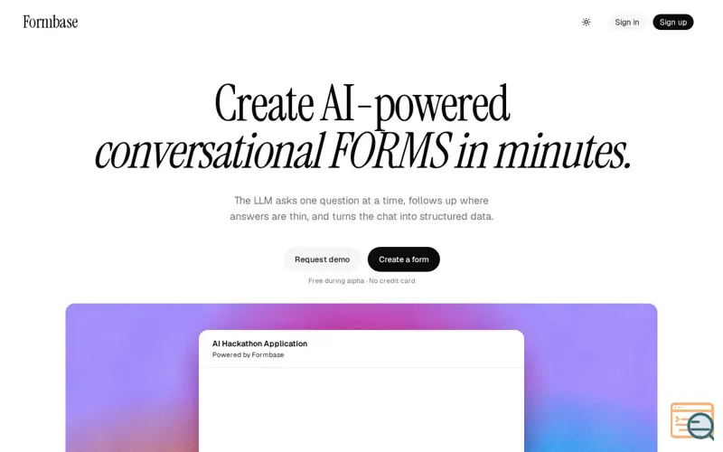 Screenshot of Formbase