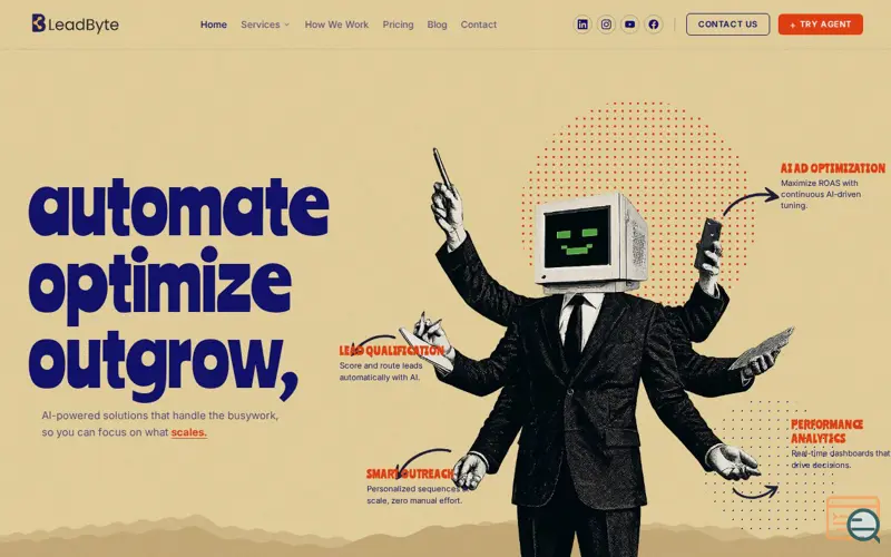 Screenshot of LeadByte — Automate. Optimize. Outgrow.