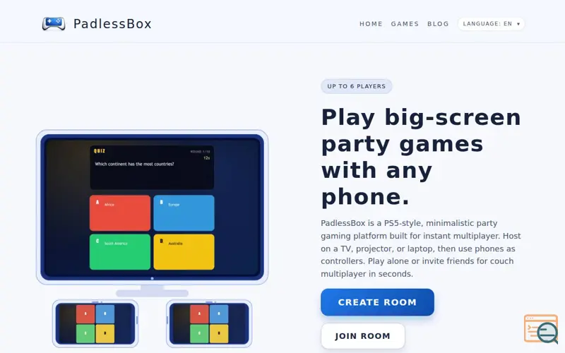 Screenshot of Padlessbox